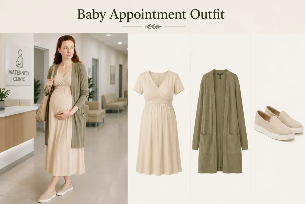 Comfortable maternity outfit for doctor appointments