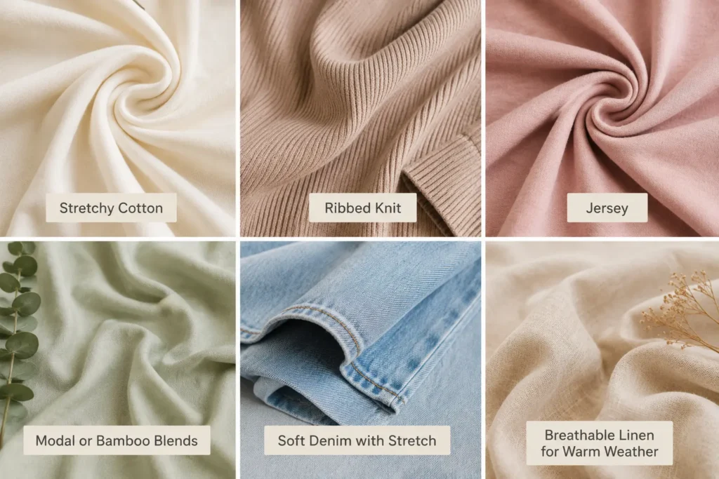 Best fabrics for a maternity capsule wardrobe