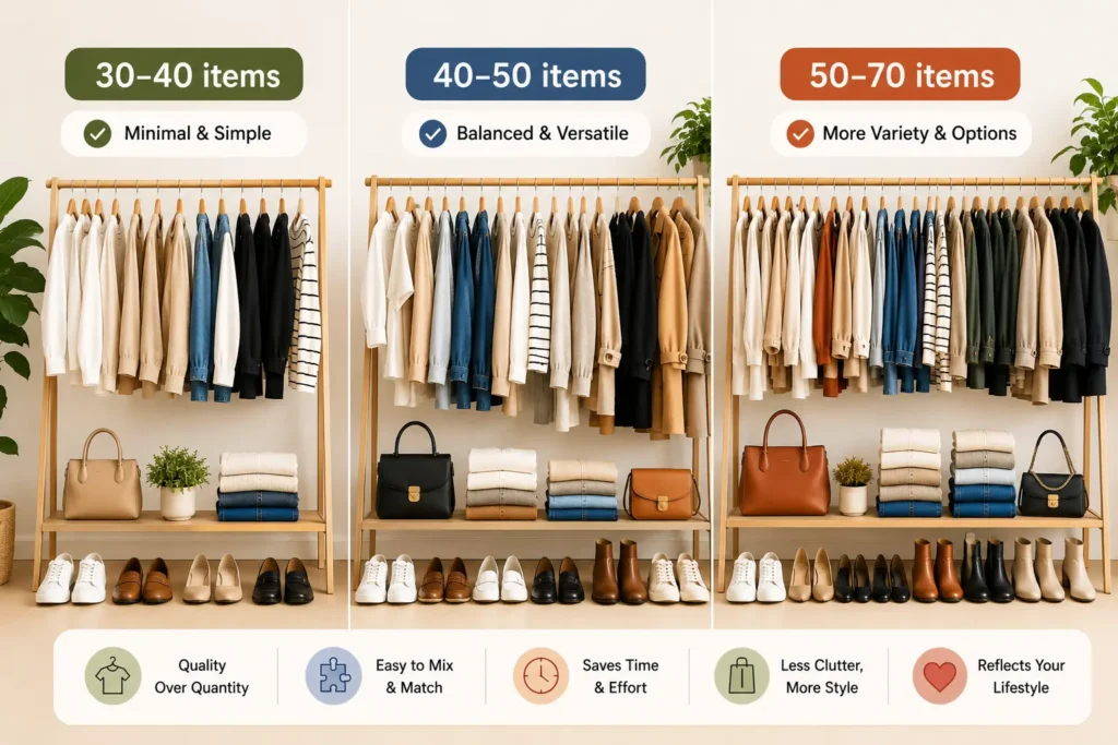 Common Capsule Wardrobe Sizes
