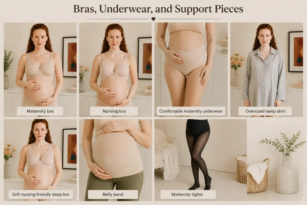 Maternity bras and support essentials