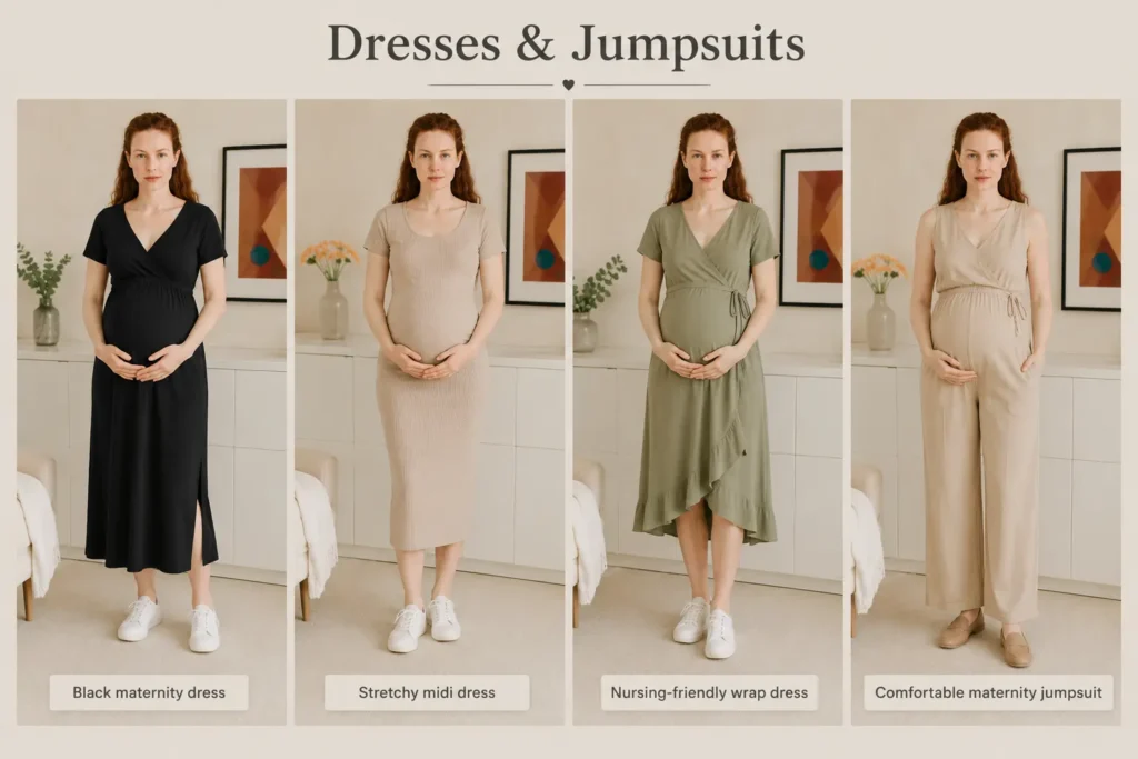Maternity dresses and jumpsuits essentials