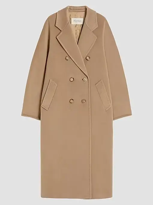 Classic camel wool coat for a timeless quiet luxury capsule wardrobe