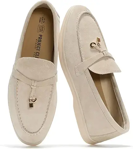Cream leather loafers for a classic capsule wardrobe