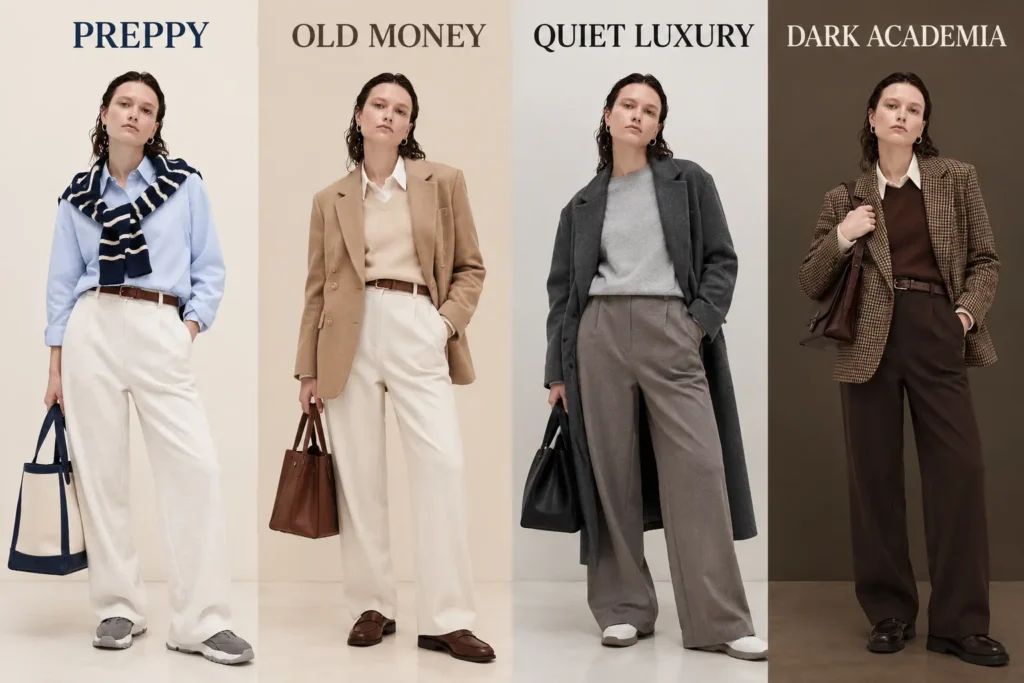 4 different styles side by side